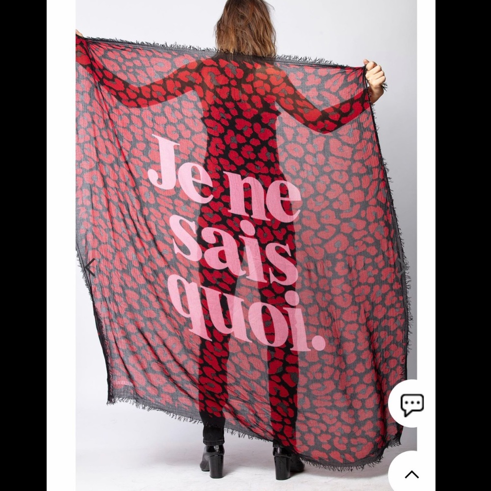 Zadig Voltaire delta slogan Leopard-print scarf